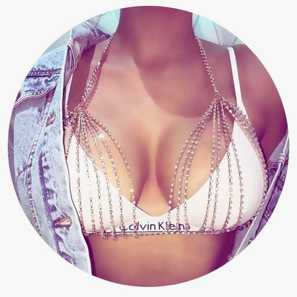 ELABEST boho crystal body chain NWOT